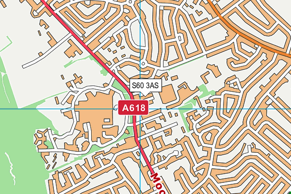 S60 3AS map - OS VectorMap District (Ordnance Survey)