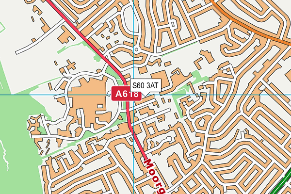 S60 3AT map - OS VectorMap District (Ordnance Survey)