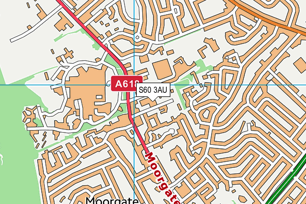 S60 3AU map - OS VectorMap District (Ordnance Survey)