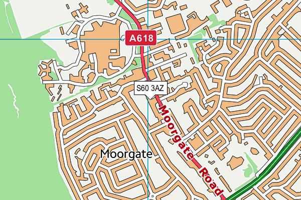 Ellern Mede Moorgate School map (S60 3AZ) - OS VectorMap District (Ordnance Survey)
