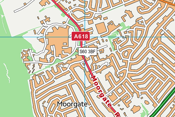 S60 3BF map - OS VectorMap District (Ordnance Survey)