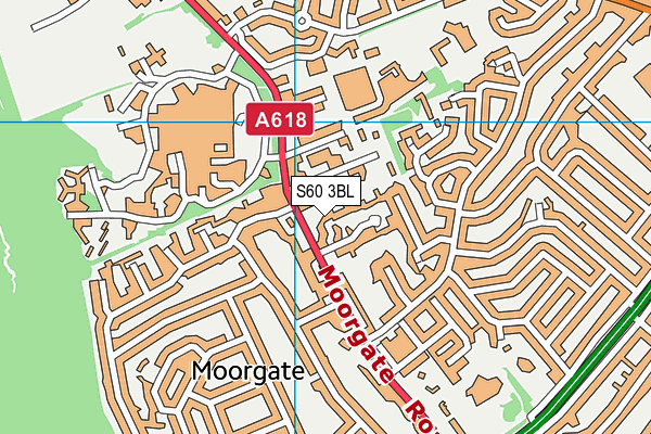 S60 3BL map - OS VectorMap District (Ordnance Survey)