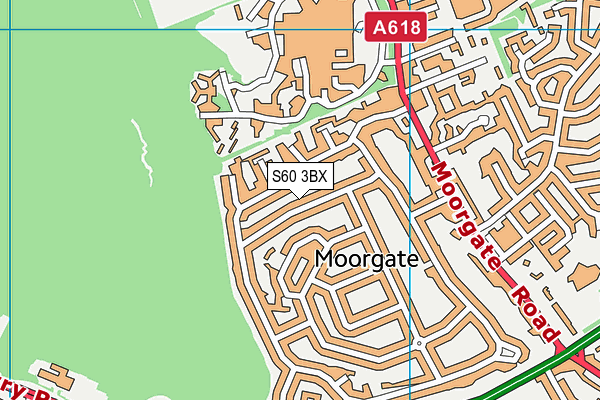 S60 3BX map - OS VectorMap District (Ordnance Survey)