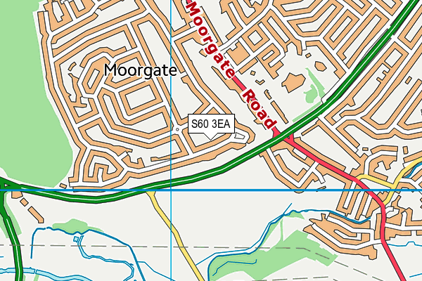 S60 3EA map - OS VectorMap District (Ordnance Survey)