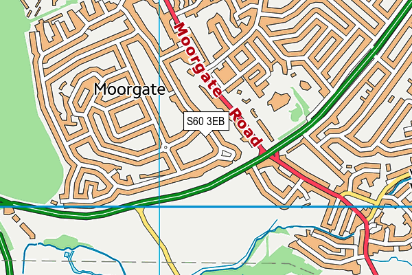 S60 3EB map - OS VectorMap District (Ordnance Survey)