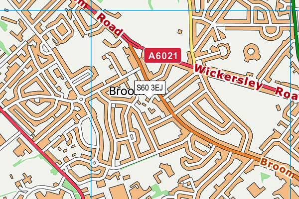 S60 3EJ map - OS VectorMap District (Ordnance Survey)