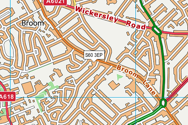 S60 3EP map - OS VectorMap District (Ordnance Survey)