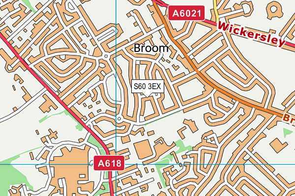 S60 3EX map - OS VectorMap District (Ordnance Survey)