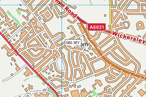 S60 3EY map - OS VectorMap District (Ordnance Survey)