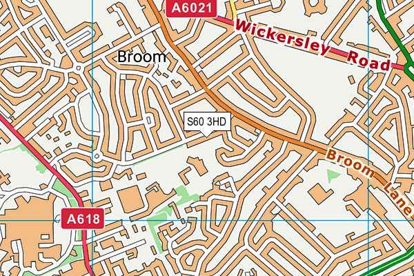 S60 3HD map - OS VectorMap District (Ordnance Survey)