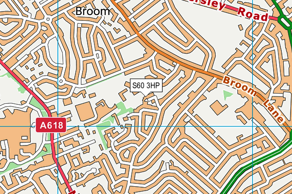 S60 3HP map - OS VectorMap District (Ordnance Survey)