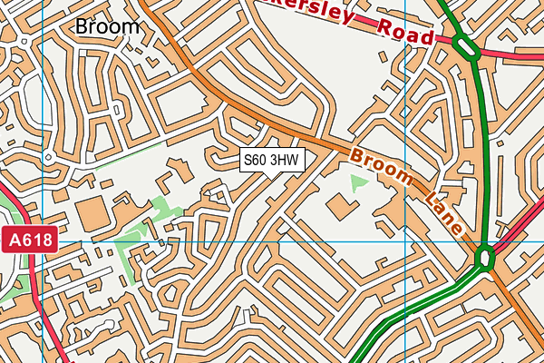 S60 3HW map - OS VectorMap District (Ordnance Survey)