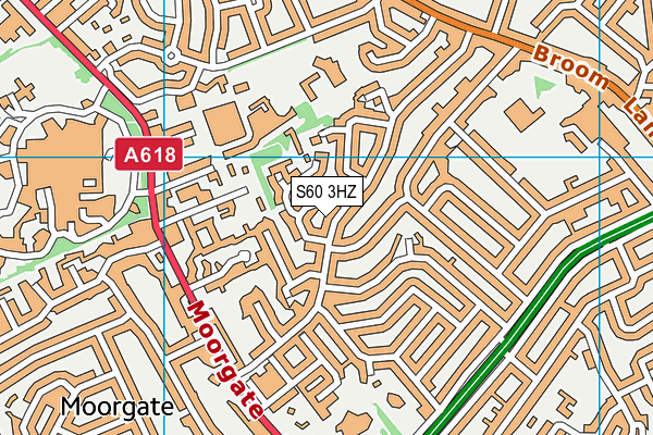 S60 3HZ map - OS VectorMap District (Ordnance Survey)
