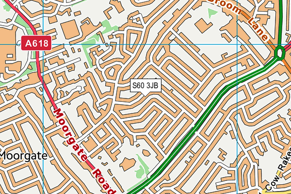 S60 3JB map - OS VectorMap District (Ordnance Survey)