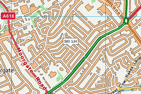 S60 3JH map - OS VectorMap District (Ordnance Survey)