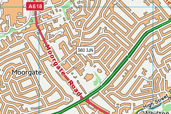 S60 3JN map - OS VectorMap District (Ordnance Survey)