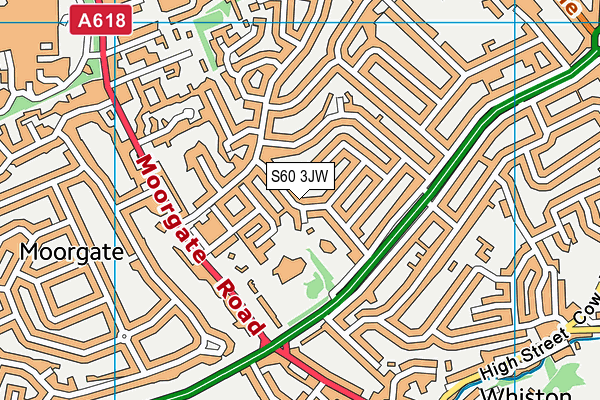 S60 3JW map - OS VectorMap District (Ordnance Survey)