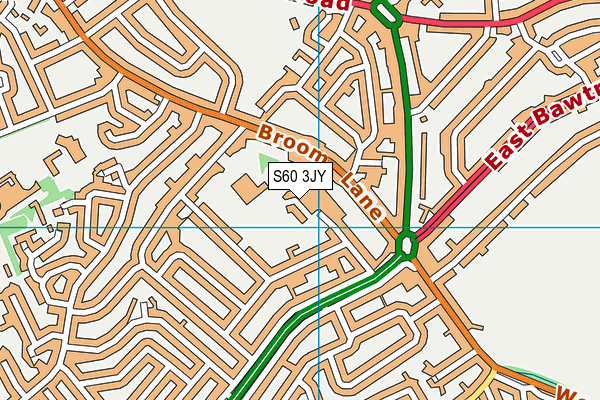 S60 3JY map - OS VectorMap District (Ordnance Survey)