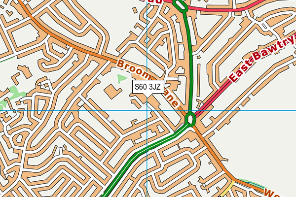 S60 3JZ map - OS VectorMap District (Ordnance Survey)