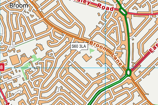 S60 3LA map - OS VectorMap District (Ordnance Survey)