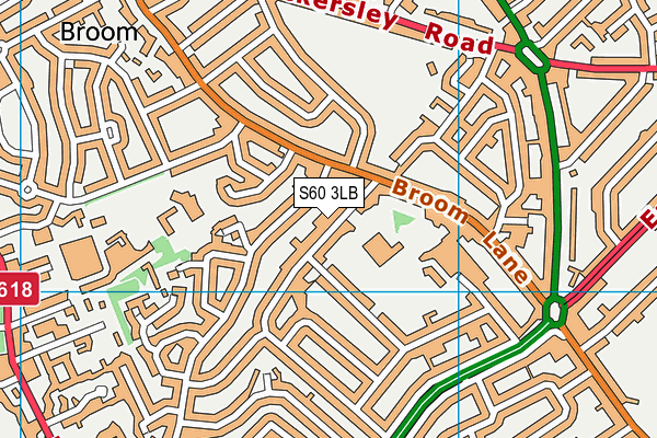 S60 3LB map - OS VectorMap District (Ordnance Survey)