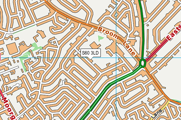S60 3LD map - OS VectorMap District (Ordnance Survey)