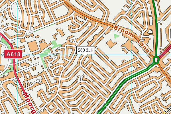 S60 3LH map - OS VectorMap District (Ordnance Survey)