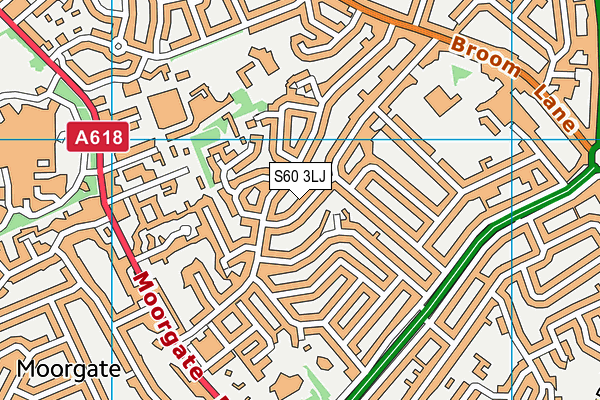 S60 3LJ map - OS VectorMap District (Ordnance Survey)