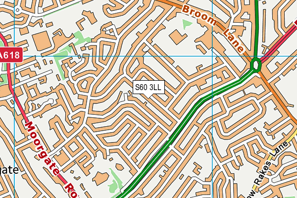 S60 3LL map - OS VectorMap District (Ordnance Survey)