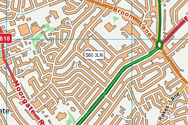 S60 3LN map - OS VectorMap District (Ordnance Survey)