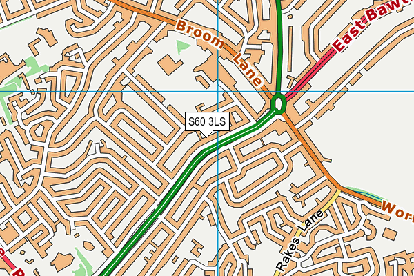 S60 3LS map - OS VectorMap District (Ordnance Survey)