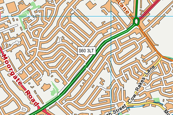 S60 3LT map - OS VectorMap District (Ordnance Survey)