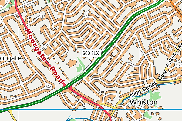 S60 3LX map - OS VectorMap District (Ordnance Survey)