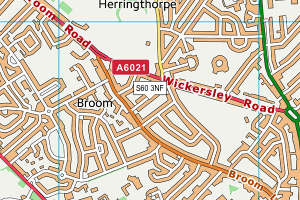 S60 3NF map - OS VectorMap District (Ordnance Survey)