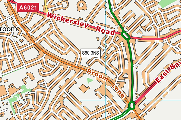 S60 3NS map - OS VectorMap District (Ordnance Survey)