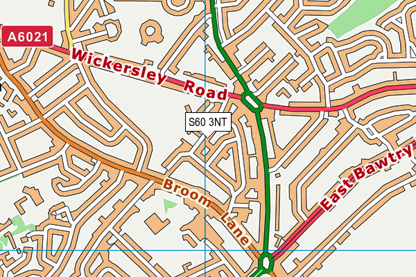 S60 3NT map - OS VectorMap District (Ordnance Survey)