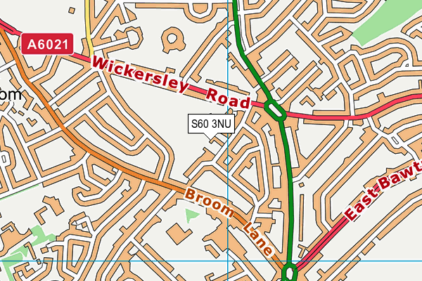 S60 3NU map - OS VectorMap District (Ordnance Survey)