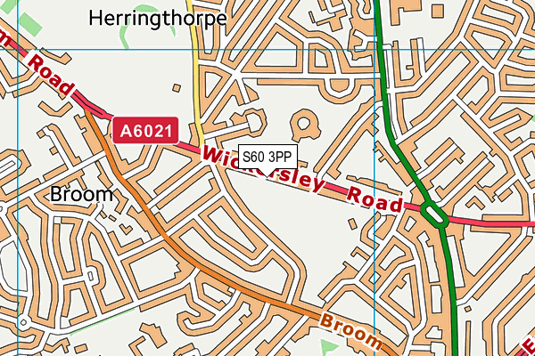 S60 3PP map - OS VectorMap District (Ordnance Survey)