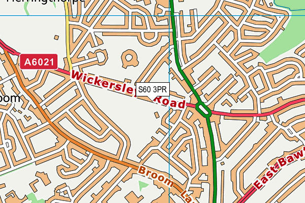 S60 3PR map - OS VectorMap District (Ordnance Survey)