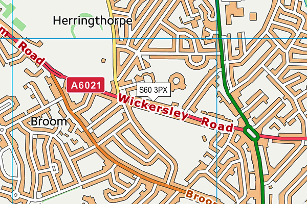 S60 3PX map - OS VectorMap District (Ordnance Survey)