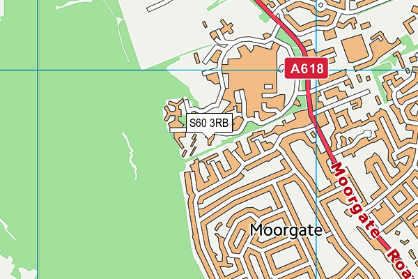 S60 3RB map - OS VectorMap District (Ordnance Survey)