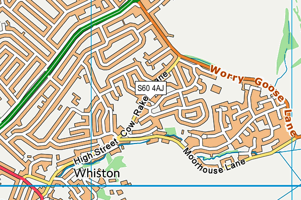 S60 4AJ map - OS VectorMap District (Ordnance Survey)