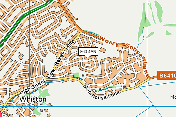 S60 4AN map - OS VectorMap District (Ordnance Survey)