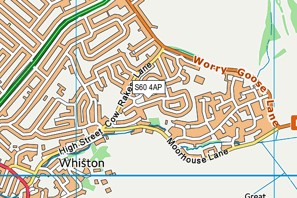 S60 4AP map - OS VectorMap District (Ordnance Survey)