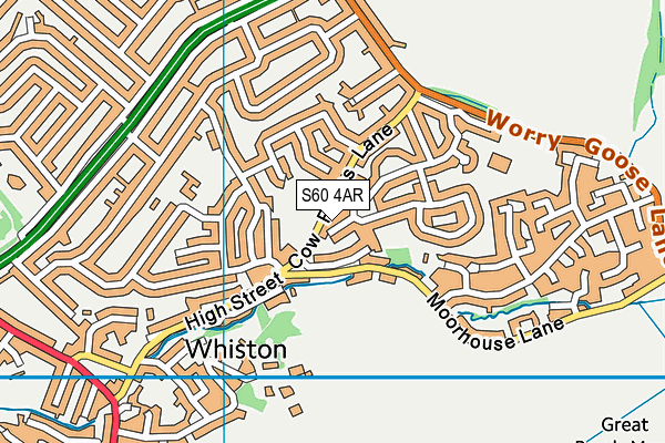 S60 4AR map - OS VectorMap District (Ordnance Survey)