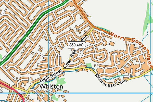 S60 4AS map - OS VectorMap District (Ordnance Survey)