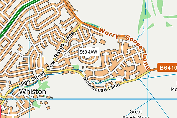 S60 4AW map - OS VectorMap District (Ordnance Survey)
