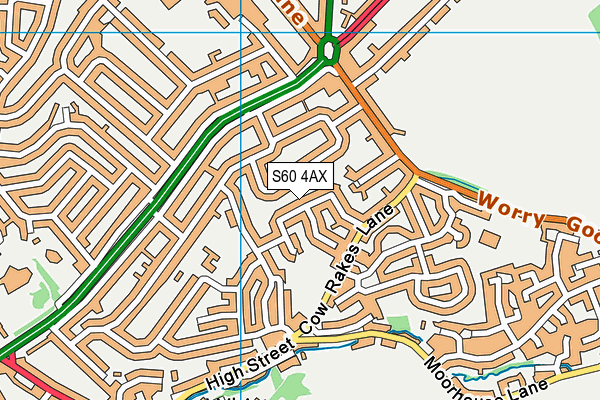 S60 4AX map - OS VectorMap District (Ordnance Survey)