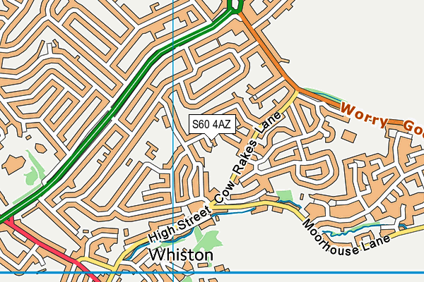S60 4AZ map - OS VectorMap District (Ordnance Survey)