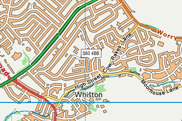 S60 4BB map - OS VectorMap District (Ordnance Survey)